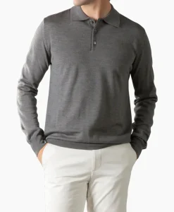 Polo Longsleeve Donker Grijs^Aurelien Discount