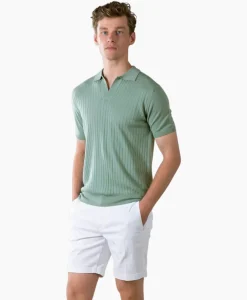 Polo Buttonles Ribsl Groen^Aurelien New
