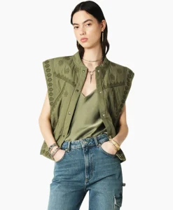 Ba&Sh Gilet Mina Khaki^Ba&sh Discount