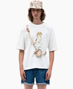 Bram's Fruit T-Shirt Korte Mouw Beagle Aquarel Wit^Bram's Fruit Online