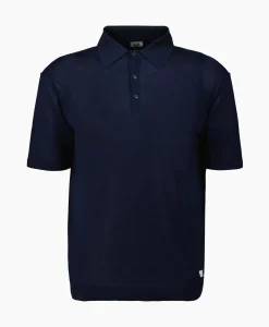 Polo Filo Di Scozia Knitted Donker Blauw^Cp Company Online