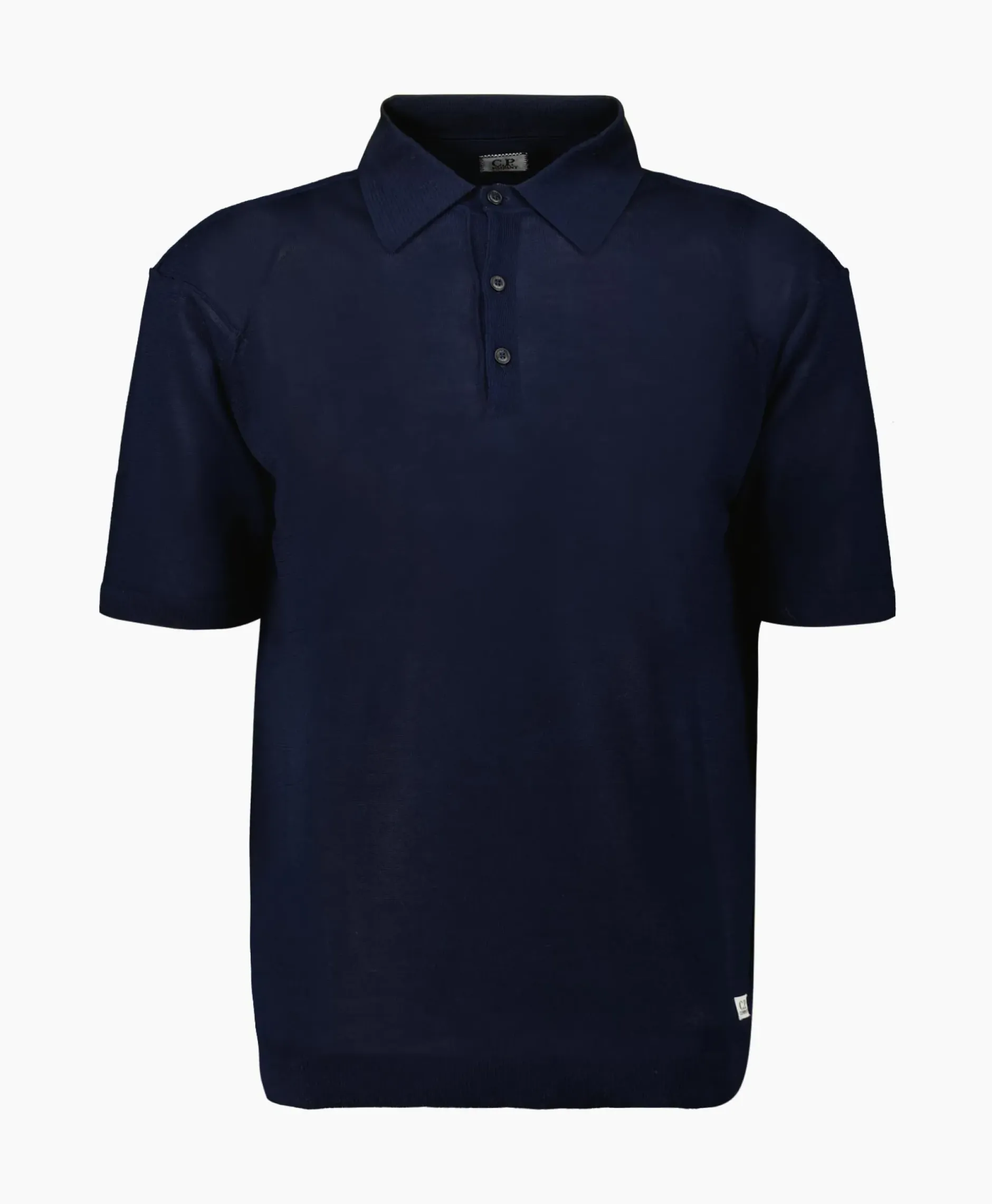 Polo Filo Di Scozia Knitted Donker Blauw^Cp Company Online