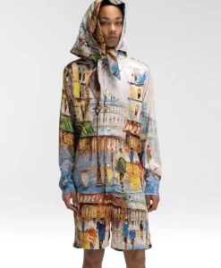 Flaneur Korte Broek Short Somewhere In Europe Wit Dessin^Flâneur New