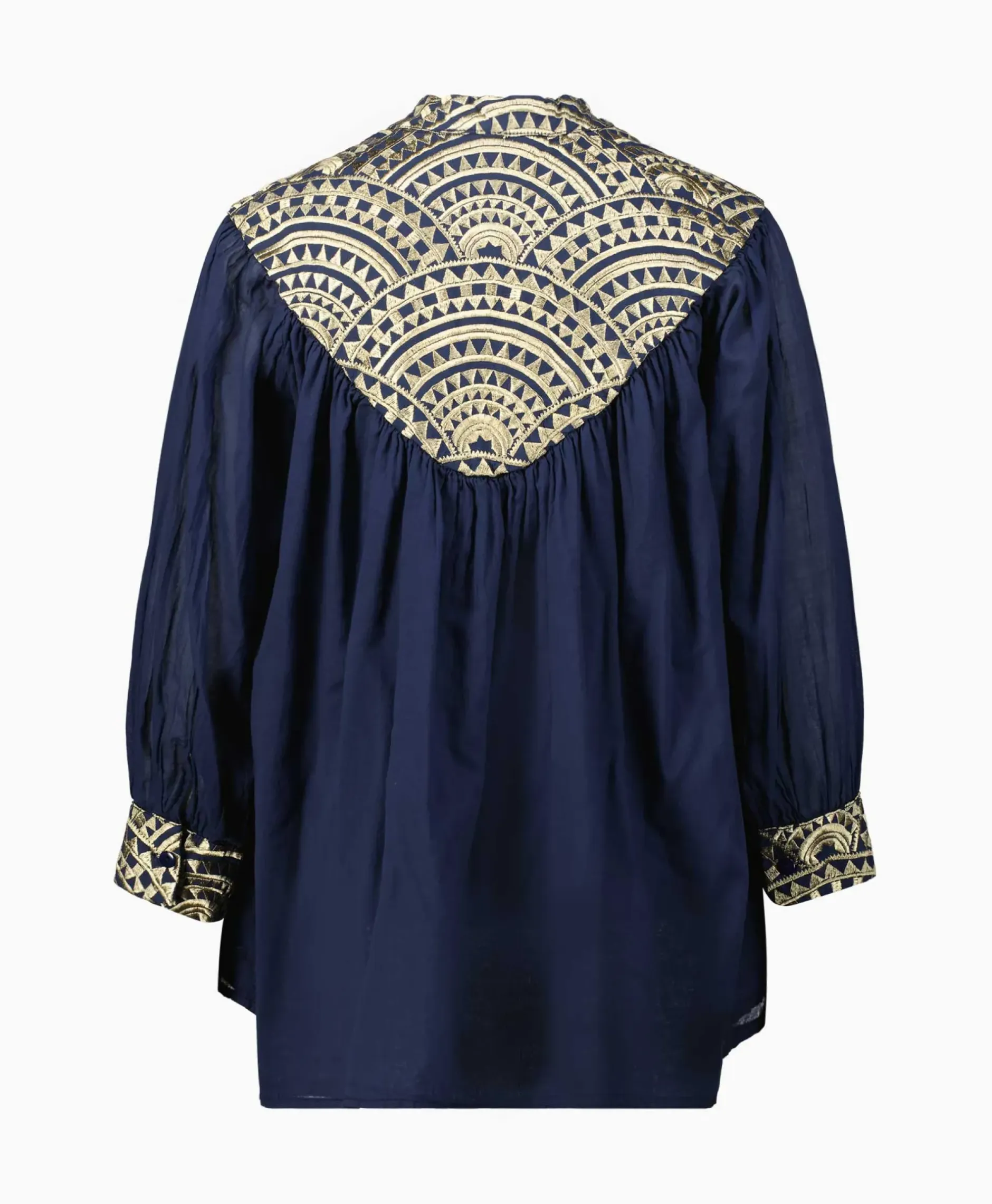 Blouse All Over Drawstrings Donker Blauw^Greek Archaic Kori Best