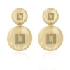 Oorbellen Ce Re Round Logo Sand Goud^Lott. Gioielli Best