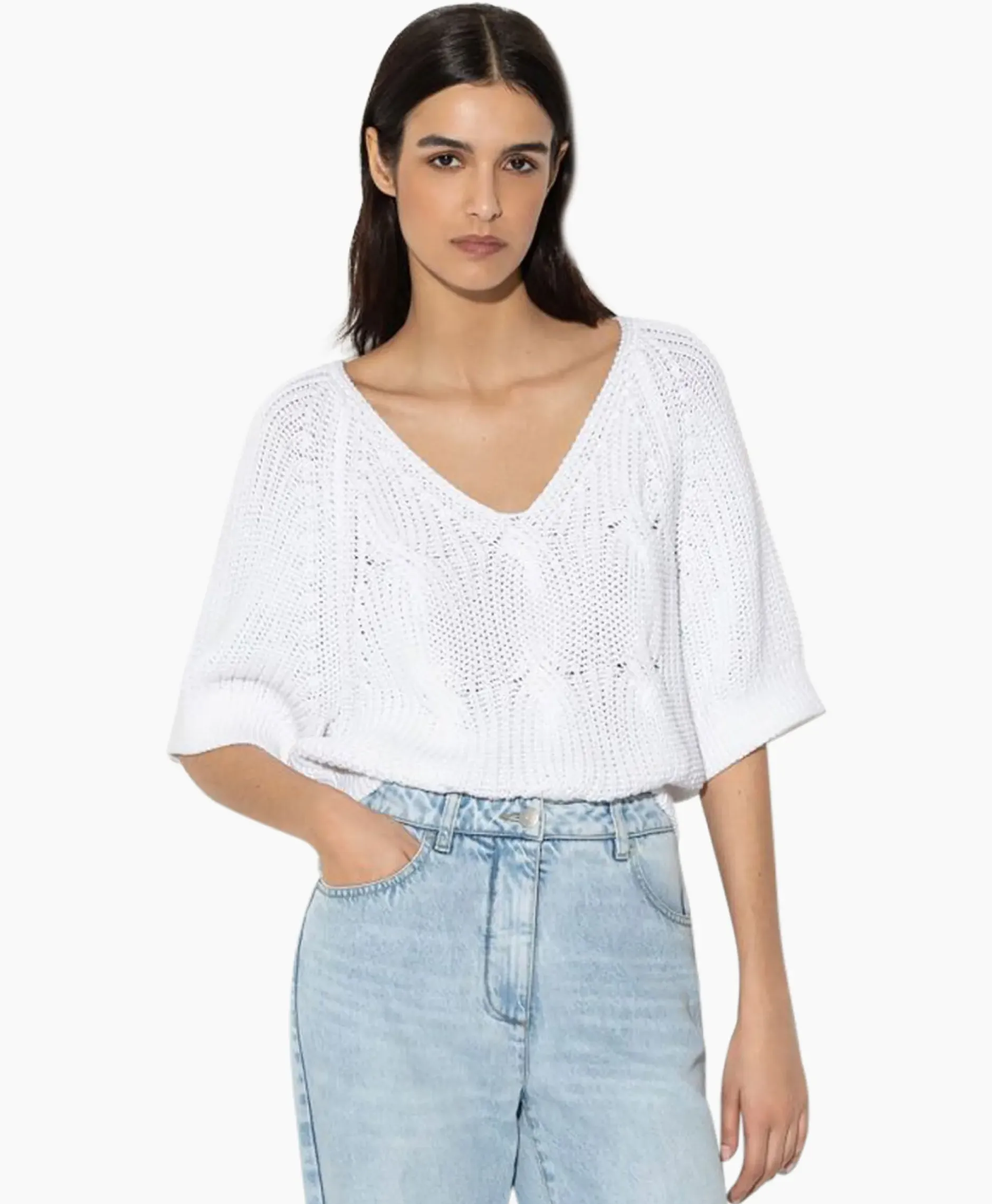 Pullover 198409/5856-0 Wit^Luisa Cerano Outlet