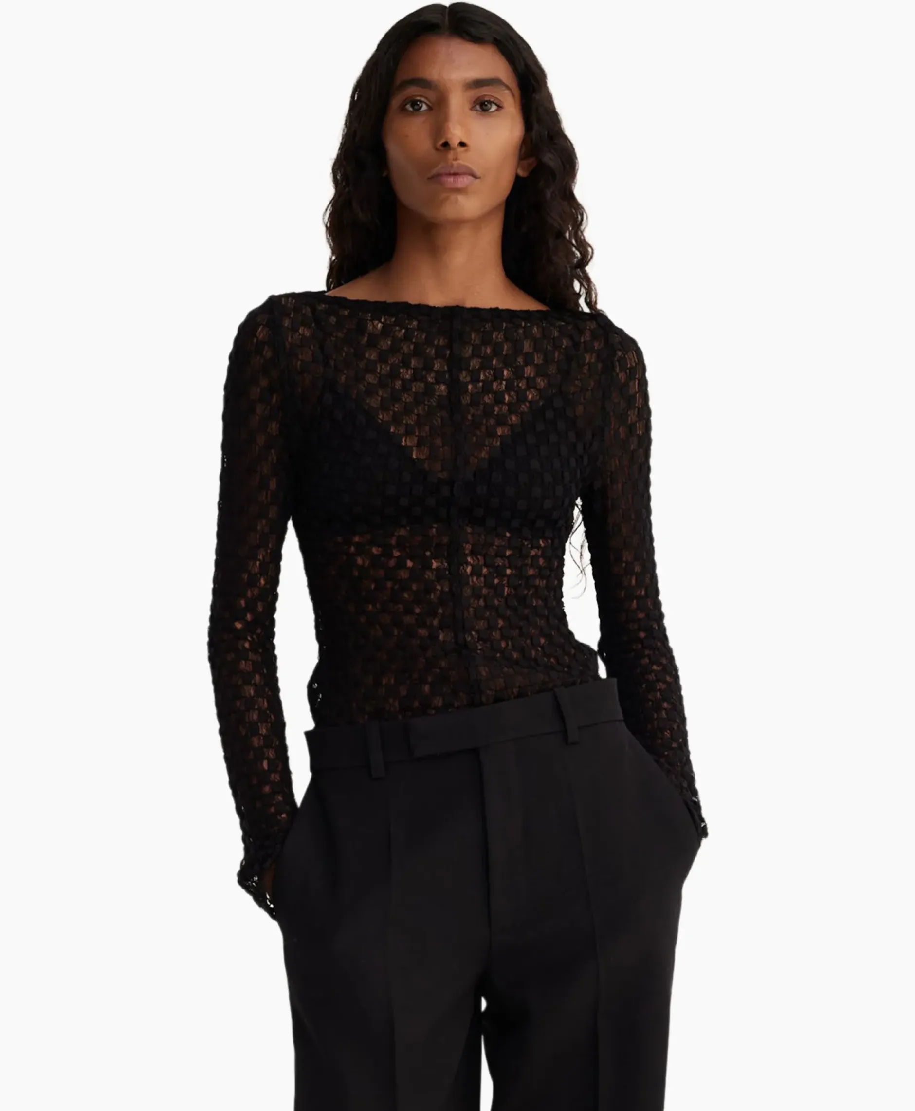 Rohe Top Lace Zwart^Róhe Outlet