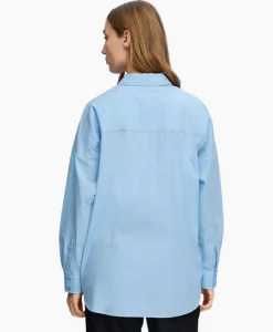 Blouse Dina-Sanni Ls Shirt Noos Blauw^Selected Femme New