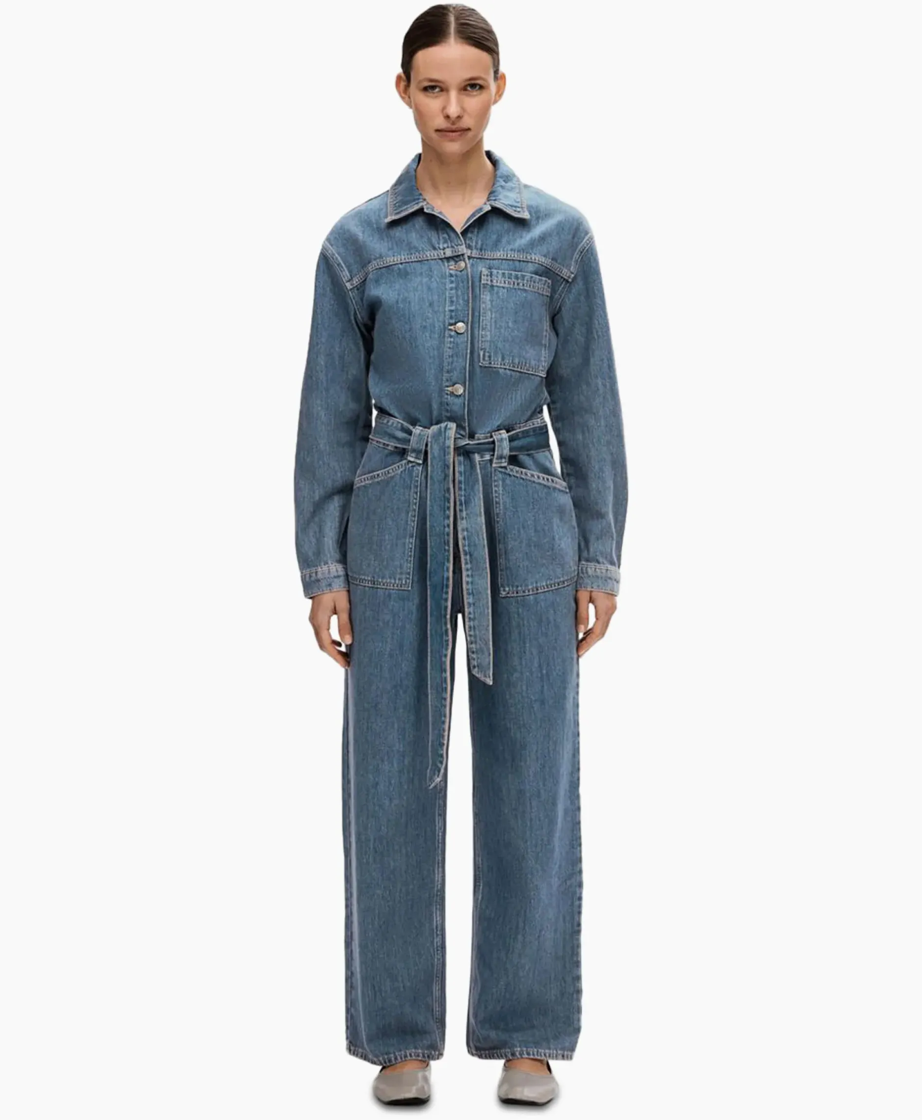 Jumpsuit Marley Ls Mid Blue Denim Jumpsui Jeans^Selected Femme Best
