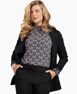 Blazer Sence Orn. Jacquard Zwart^Studio Anneloes Sale
