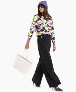 Broek Jessy Bonded Button Trousers Zwart Dessin^Studio Anneloes Clearance
