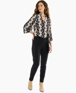 Broek Katlyn Shiny Bnd Trousers Zwart^Studio Anneloes Clearance