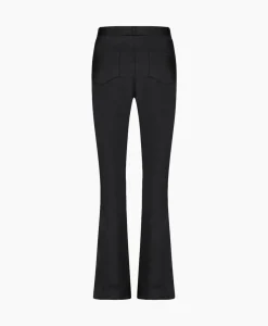 Broek Lio Shiny Bnd Flair Trousers Zwart^Studio Anneloes Best