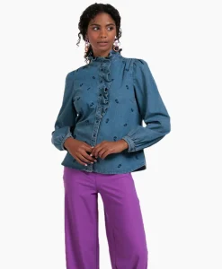 Broek Lola Embroidery Denim Blouse Jeans^Studio Anneloes Online