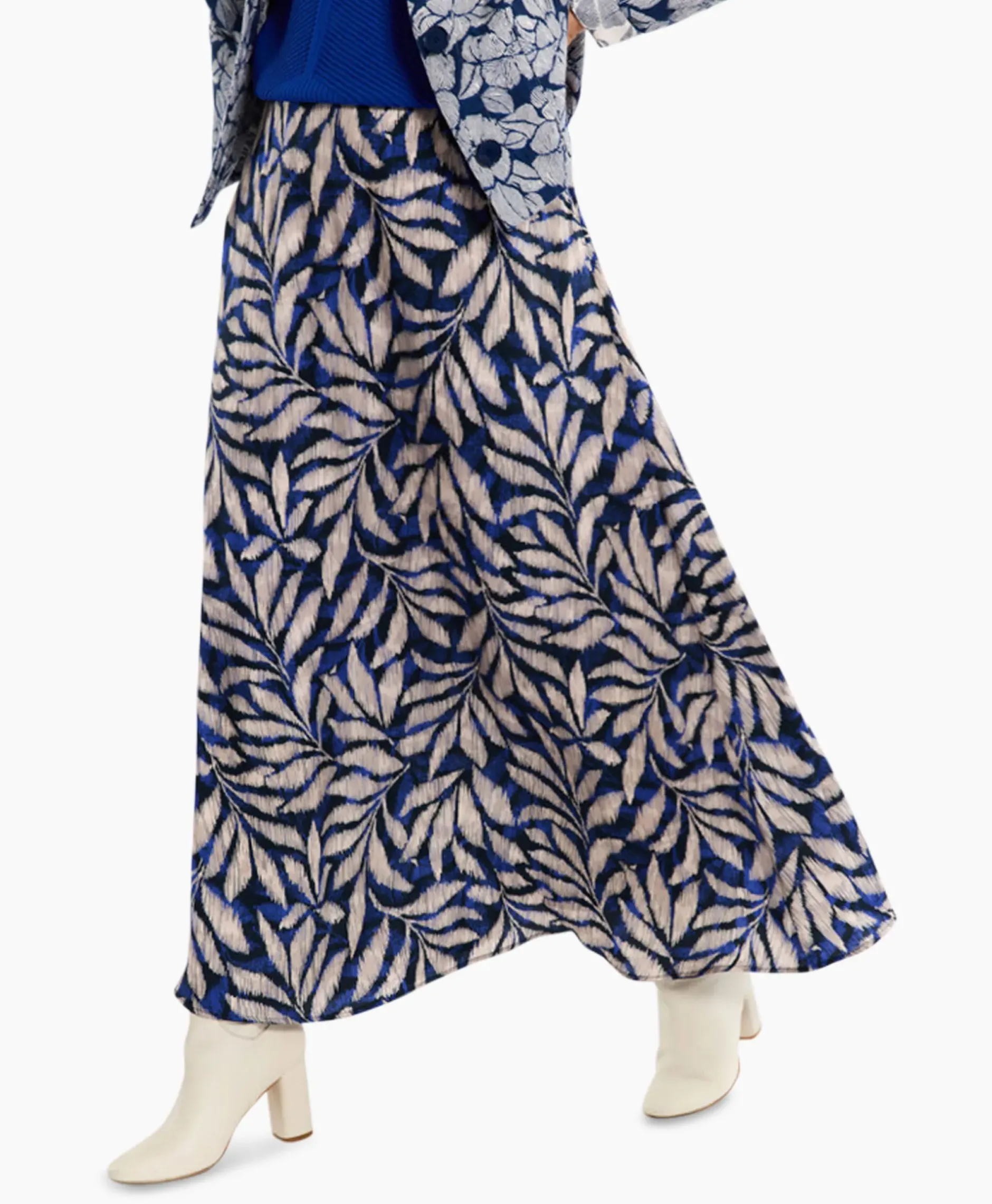 Rok Janou Satin Flower Skirt Blauw^Studio Anneloes Best