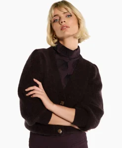 Vest Mandy Mohair Cardigan Bruin^Studio Anneloes New