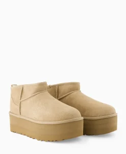 Enkellaars W Classic Ultra Mini Platform Beige^Ugg Sale
