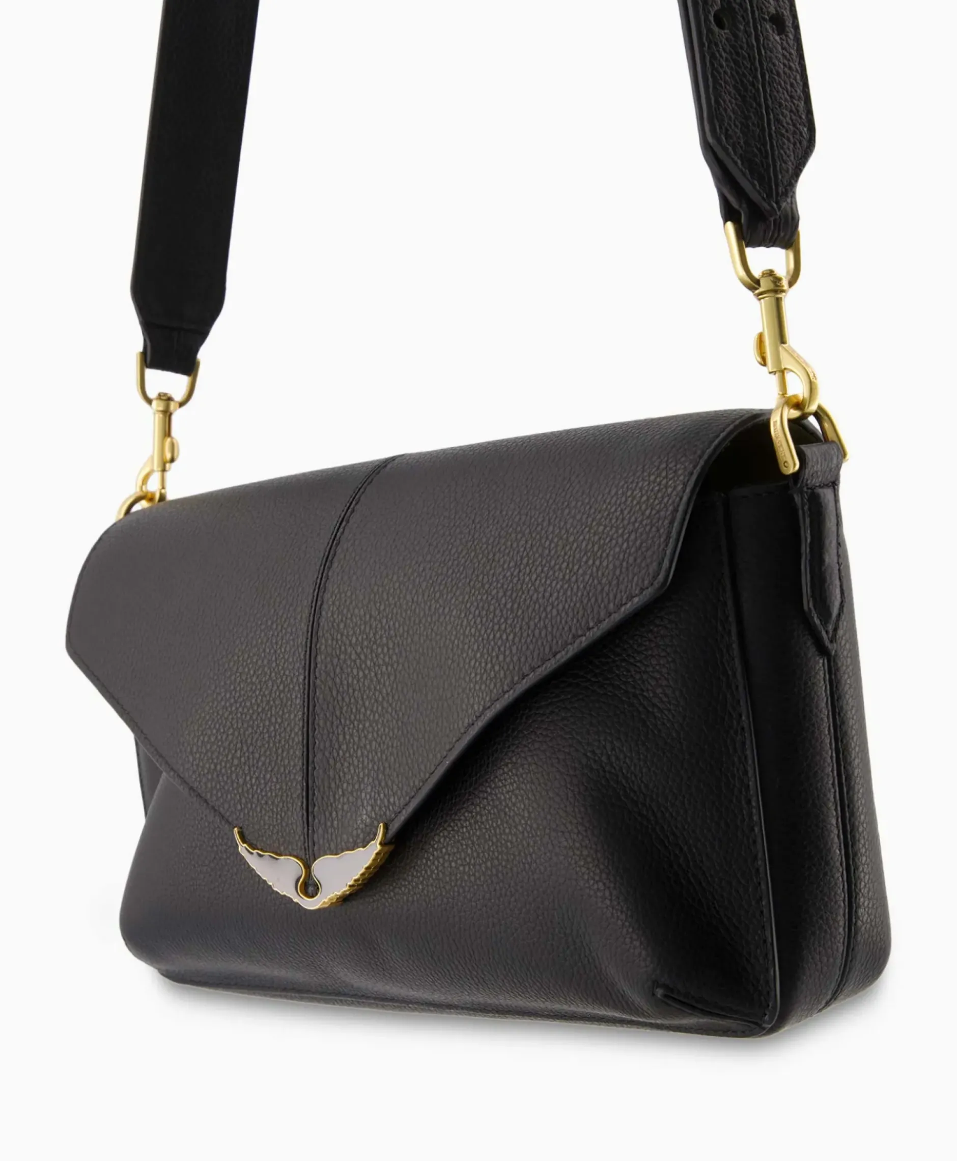 Zadig & Voltaire Crossbody Tas Borderline Daily Grained Leath Zwart^Zadig & Voltaire Sale