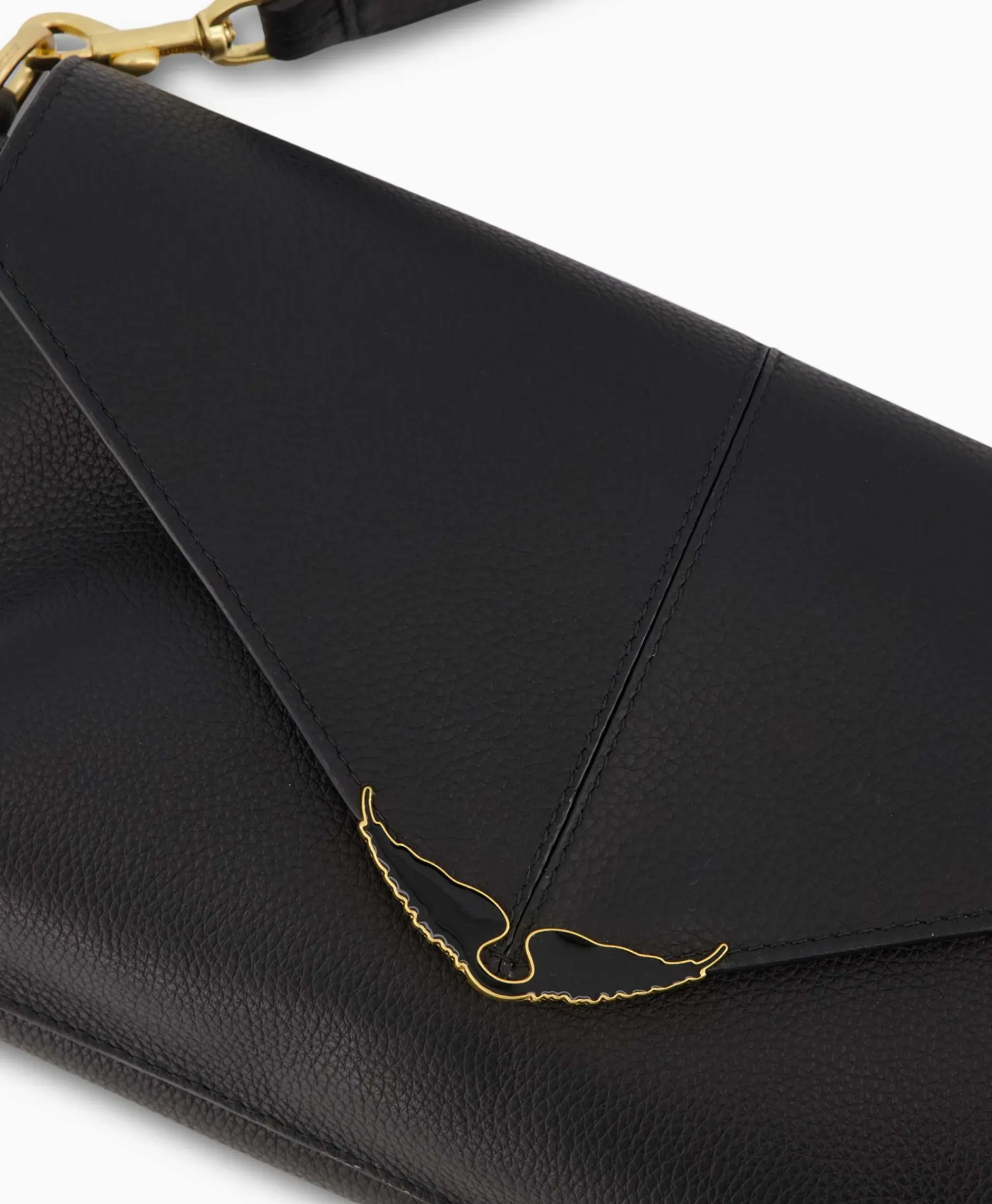Zadig & Voltaire Crossbody Tas Borderline Daily Grained Leath Zwart^Zadig & Voltaire Sale