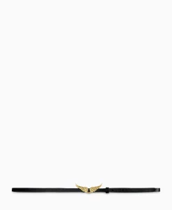 Zadig & Voltaire Riem Rock Natural Leather Zwart^Zadig & Voltaire Online