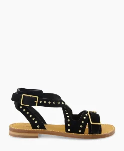 Zadig & Voltaire Sandaal Zonder Hak Cecilia Caprese Suede + Studs Zwart^Zadig & Voltaire Hot